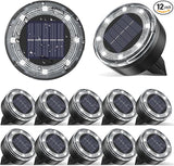 Mini Solar Ground Lights, 12 Pack Solar Lights Outdoor Waterproof, Upgraded LED Flat Landscape Lighting for Outside | Lumora