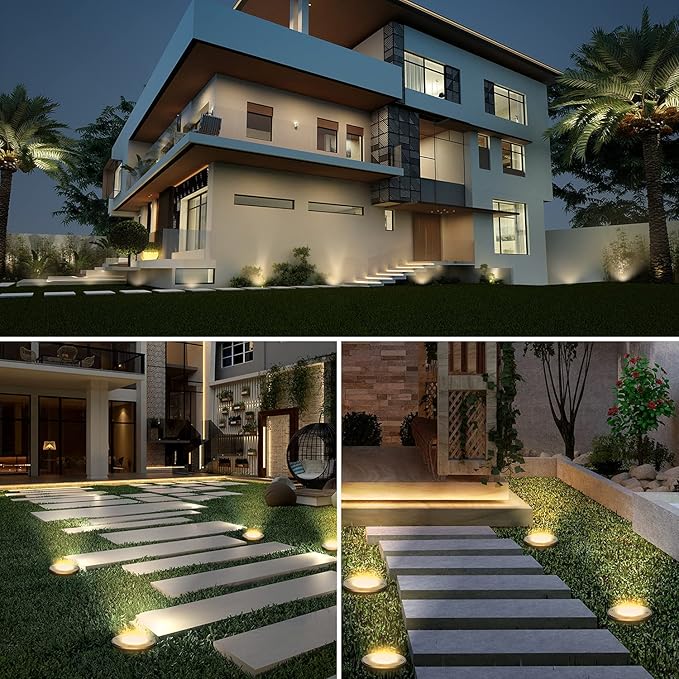 JESLED Outdoor Landscape Lights, 6W LED In Ground Well Lights, 12V 24V 3000K Warm White, IP67 Waterproof Low | Lumora
