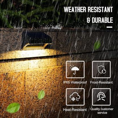 Aulanto 12 Pack Solar Fence Lights, IP65 Waterproof Outdoor Lights with Warm White and RGB Color Modes for Backyard, Garden, Wall, Deck, Stairs