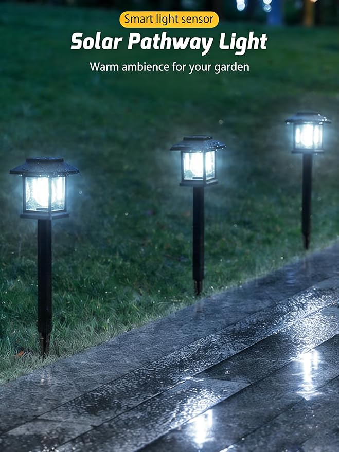 16-Pack Solar Lights Outdoor (Extra-Bright & Smart Auto On/Off), Solar Powered Garden Lights, Waterproof Solar | Lumora