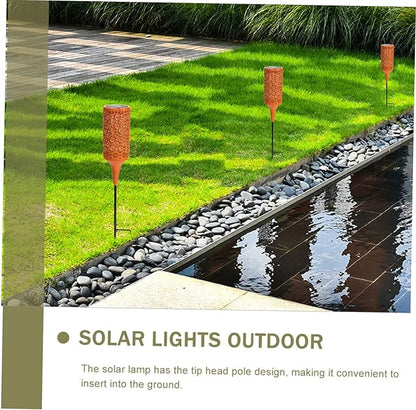 Milisten Solar Outdoor Light Creative Chrysanthemum Design Solar Pathway Lamp for Garden Decoration Easy Installation Automatic Light Control for Lawns and Courtyards