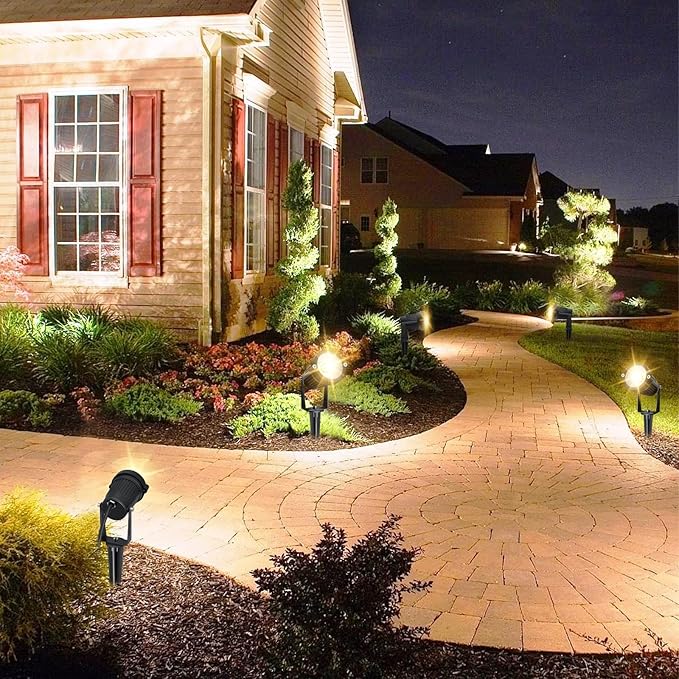 7W Low Voltage LED Landscape Lights with Connectors Outdoor 12V Super Warm White (900LM) Waterproof Garden Pathway | Lumora
