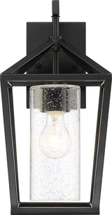 NUVO 60/6592 Hopewell Lighting Fixture, 1Lt Medium Lantern, Matte Black - Outdoor Wall Light | Lumora