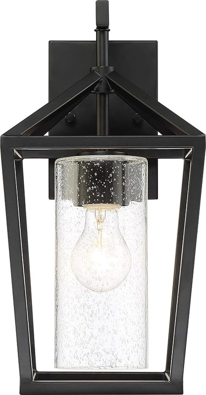 NUVO 60/6592 Hopewell Lighting Fixture, 1Lt Medium Lantern, Matte Black