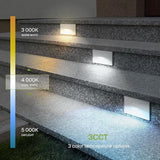 ASD LED Recessed Step Light Fixture, Outdoor & Indoor Stair Tread Lighting | 3CCT, Motion Sensor, Waterproof, ETL | Lumora