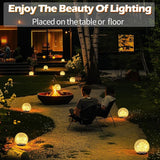 Coroor Garden Solar Ball Lights Outdoor Waterproof, 80 LED Cracked Glass Globe Solar Power Ground Lights for Path | Lumora