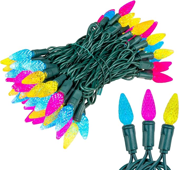 Novelty Lights 24FT 70 LED C6 Easter String Lights - Outdoor Spring Tree Commercial Grade Decorations | Lumora
