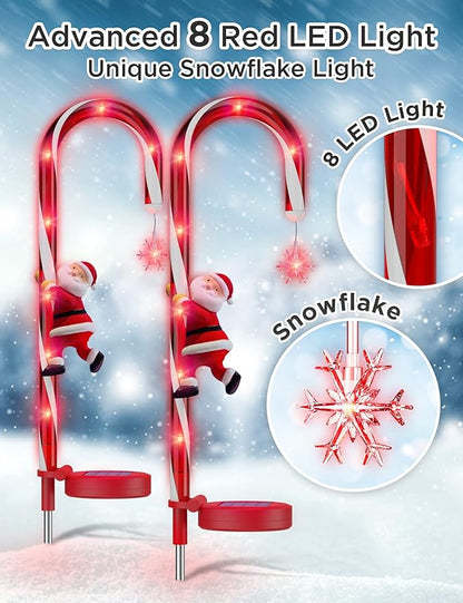 Solar Pathway Lights and Solar Christmas Candy Cane Lights