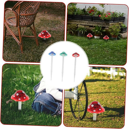 jojofuny 6pcs Solar-Powered Led Mushroom Lights for Garden Patio Outdoor Decorations Solar Pathway Lights Easy Installation