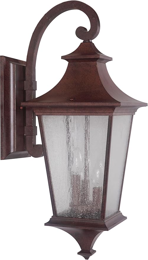 Craftmade Z1374-AG Argent II Outdoor Large Wall Mount, 3-Light 180 Watts (10"W x 26"H), Aged Bronze