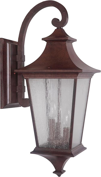 Craftmade Z1374-AG Argent II Outdoor Large Wall Mount, 3-Light 180 Watts (10"W x 26"H), Aged Bronze