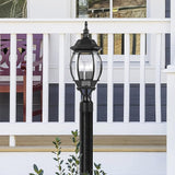 Nuvo 3 Light - 21 in. Post Lantern - Clear Beveled Glass - Outdoor Path Light | Lumora