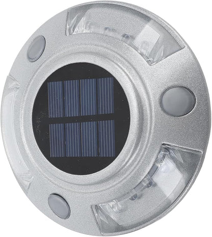 Driveway Dock Light, 800m Visible Distance Silver Solar Dock Light, Pathway Working Time Up to 8-10 Hours (White Light)