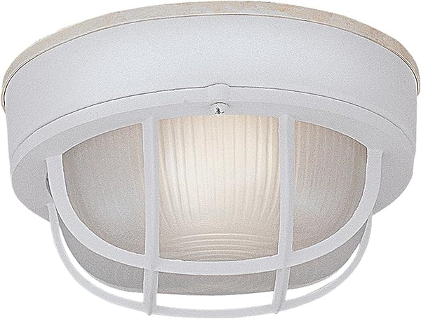 Designers Fountain Outdoor Ceiling Light, 7 Inch Oval Bulkhead Lighting Fixture with Cage Guard, Porch or Patio | Lumora