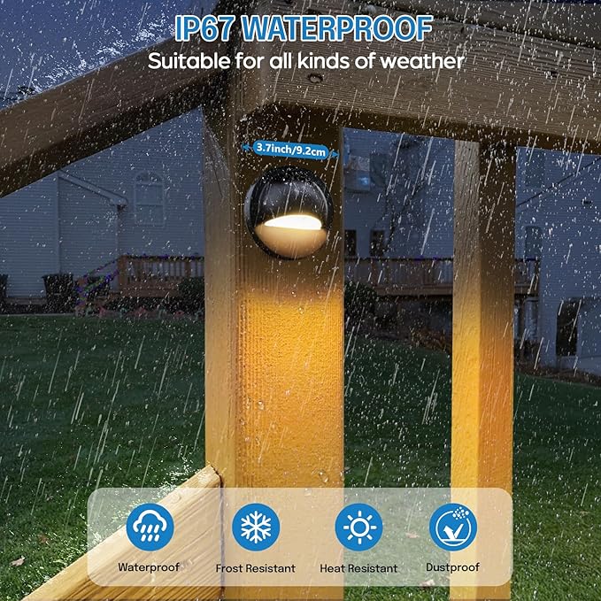 HIBOITEC Low Voltage Deck Lights Kit with Transformer Photocell Sensor and Timer IP67 Waterproof Fence Lights UL | Lumora