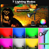 Color Changing Solar Spot Lights Outdoor Waterproof 180° Adjustable Colored RGB Solar Powered Landscape Lights for | Lumora