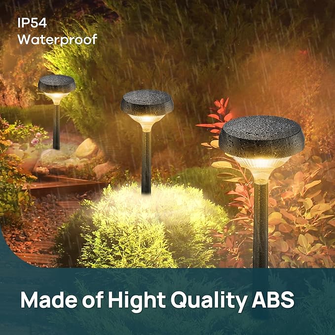 Linkind Solar Pathway Lights 4 Pack, Solar Lights Outdoor, Warm White Path Waterproof for Walkway Yard Landscape | Lumora