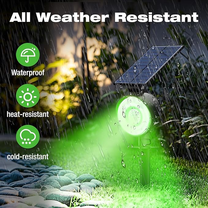 nipify 4 Pack Solar Lights Outdoor Waterproof, 53 LED Solar Spot Lights with 3 Modes Landscape Spotlights for | Lumora