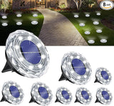 Solar Ground Light Outdoor 8 Pack Mini Solar Grounf Lights Waterproof Landscape Lighting Solar Powered Pathway | Lumora