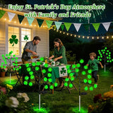 4 Pack St Patricks Day Solar Outdoor Lights, 80 LED St Patricks Day Decorations, Solar Shamrock Stakes Lights with | Lumora