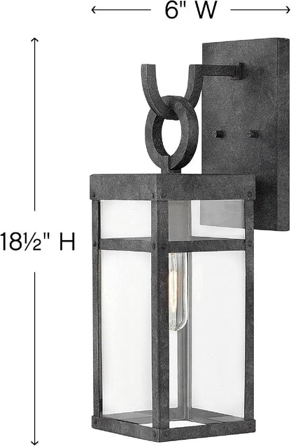 Hinkley 2800DZ Transitional One Light Outdoor Wall Mount from Porter collection in Bronze/Darkfinish