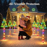 Christmas Solar Pathway Lights Outdoor Decorations,10 Modes 78 LED Outdoor Christmas Tree Solar Candy Stake Lights | Lumora