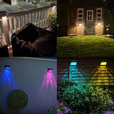 Solar Powered Fence Deck Lights Outdoor Waterproof Led IP65 RGB Color Changing/Warm White Auto On/Off Solar Step | Lumora
