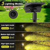 Solar Spot Lights Outdoor Waterproof IP65, [4 Pack/65 LED] 2-in-1 Solar Landscaping Spotlights, 3 Lighting Modes | Lumora