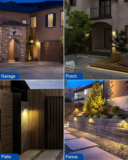 Peasur Solar Outdoor Lights [15 Pack/140LED], 3000K Warm Light Motion Sensor Outdoor Powered Security Lights 3 Working Modes Waterproof for Outside Garden Yard