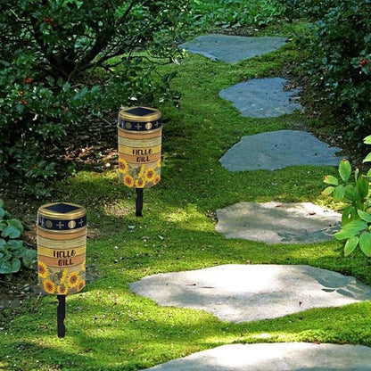Hello Fall Solar Powered Garden Lights Pathway Solar Lights Outdoor LED Solar Light Long Lasting Solar Light Bright Solar Garden Lights Waterproof Garden Lights