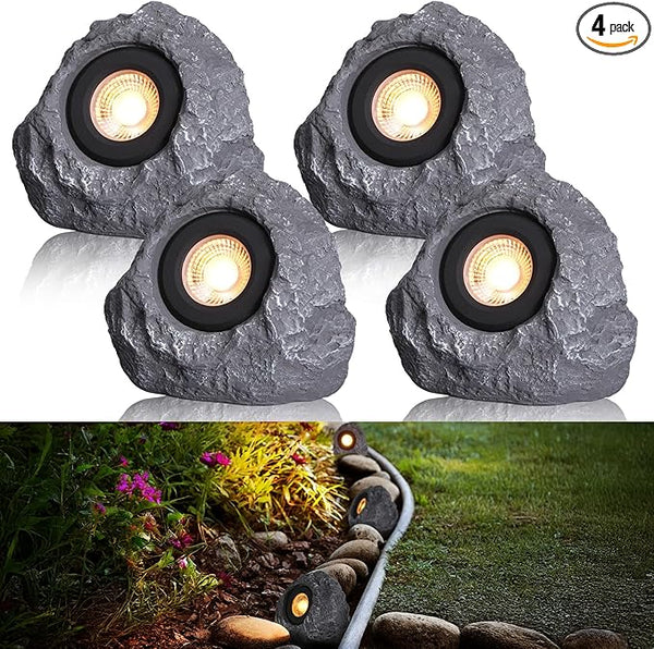 LEONLITE 5CCT LED Rock Lights Outdoor, 5W Low Voltage Landscape Spot Light for Garden, Yard, Decorative Stone | Lumora