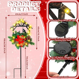 Ganeen 2 Pcs Nativity Scene Yard Stakes Metal Christmas Outdoor Decorations Solar Stake LED Lights Cemetery Grave | Lumora
