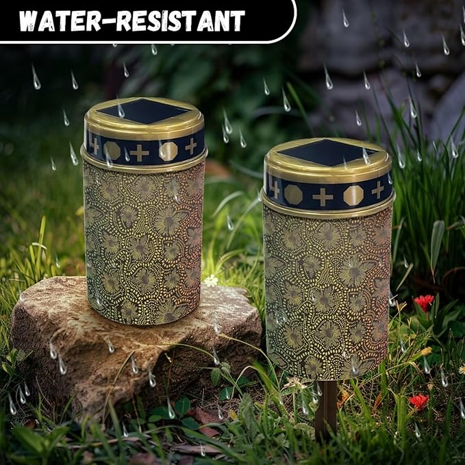 Daisy Point Solar Outdoor Pathway Lights Solar Powered Led Light Waterproof Solar Garden Light Book Light Decorative Outside Solar Ligths for Yard Path Walkway