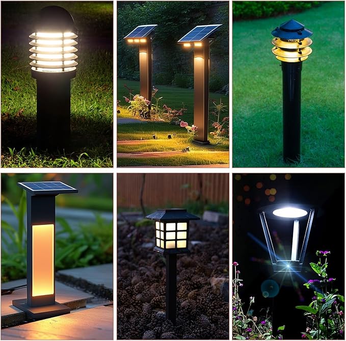 6PCS Reinforced Ground Stakes, 8.25 Inch Stakes for Outdoor Lights, Replacement Stake for Solar Lights, Plastic Light Replacement Plastic Solar Light Stake for Garden Pathway Lamps