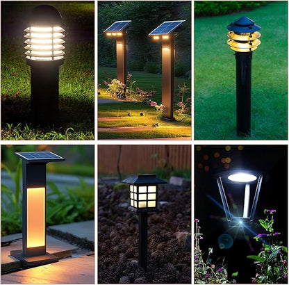6PCS Reinforced Ground Stakes, 8.25 Inch Stakes for Outdoor Lights, Replacement Stake for Solar Lights, Plastic Light Replacement Plastic Solar Light Stake for Garden Pathway Lamps