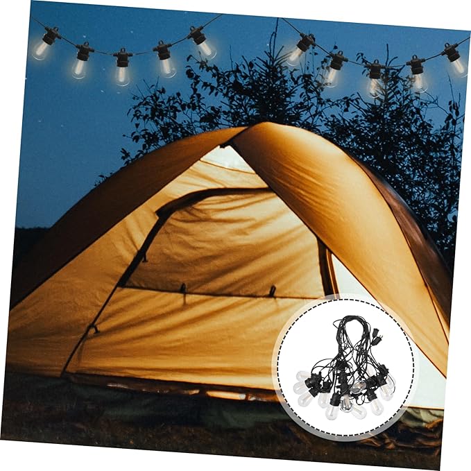 Angoily 15M Outdoor LED String Lights with Shatterproof Bulbs Fairy Lights for Garden Camping and Party Decoration US Plug Cozy Atmosphere Lighting