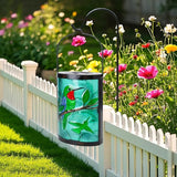 Hanging Solar Lantern Outdoor Waterproof Hummingbird Solar Lights Glass Tabletop Decorative Lamp for Outdoor Patio | Lumora