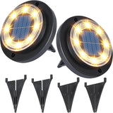 Flacchi Solar Lights Outdoor - Solar Powered Ground Lights Outdoor Solar Disk Light Waterproof Landscape Light for | Lumora