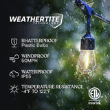 Brightech Ambience Pro Super Bright Solar - 48 Ft Remote Control Outdoor String Lights with Shatterproof Commercial | Lumora