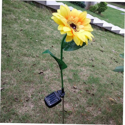 Led Solar Garden Lights Sunflower Solar Pathway Lights for Driveway Warm White