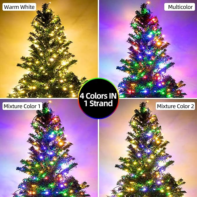 170FT 500 LED Christmas Lights Outdoor Indoor, Waterproof Color Changing Christmas Tree Lights with Timer, Memory | Lumora
