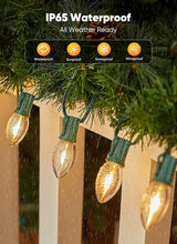 Vintage C9 LED Christmas Lights, 100 Feet C9 String Lights with 100 LED C9 Plastic Bulbs, Waterproof Connectable | Lumora