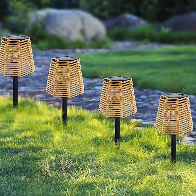 Solar Stake Light, Waterproof Decorative Woven Landscape Lamp, Solar Pathway Lights Outdoor Solar Lights Waterproof for Garden Lawn Walkway Courtyard