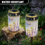 Solar Lavender Floral Lights Outdoor Waterproof Solar Pathway Lights Flameless Garden Stake Lights Landscape | Lumora