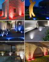 btfarm 24 Pack Solar Lights Outdoor, 8 LED Solar Ground Lights IP65 Waterproof Flat Solar Disc Light, Pathway | Lumora
