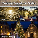 2 Pack Solar Christmas Lights Outdoor, 72FT 200 LED Solar String Lights with 8 Lighting Modes, IP65 Waterproof | Lumora