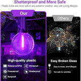 LAMPHOME G40 LED Outdoor Halloween String Lights, 26FT Patio Light with 12+1 Edison Shatterproof Bulbs(1Spare) | Lumora