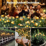 Solar Firework Lights 2Pcs Garden Lights Outdoor Waterproof, 120 LED Distribution in 40 Branches Copper Wire | Lumora