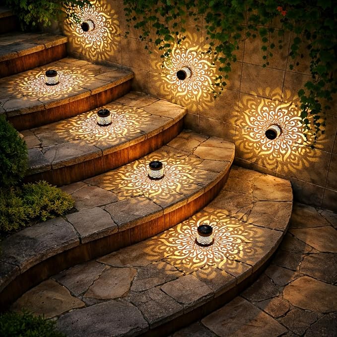 Decorative Solar Mandala Lights Outdoor, Waterproof Mandala Solar Fence Lights for Garden, Patio, Deck & Backyard | Lumora