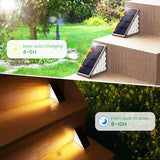 Solar Step Lights - 8 Pack Waterproof IP67, Outdoor Deck & Staircase Lights (Warm Brown) | Lumora